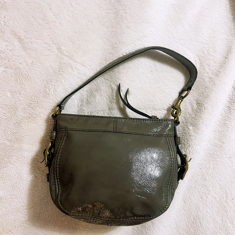 Vintage coach shoulder bag grey